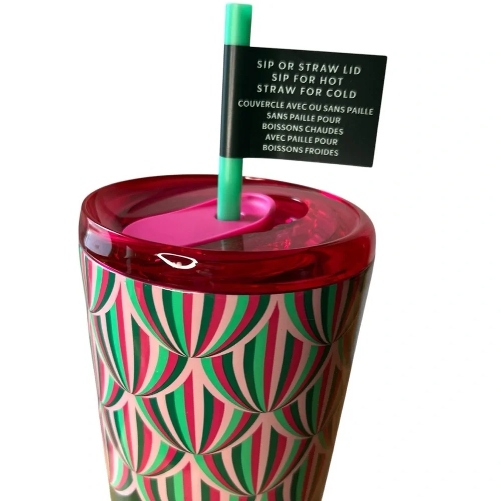 Starbucks 2024 24 oz Venti Cup Rare Design Sip or Straw Coffee Tumbler Brand New